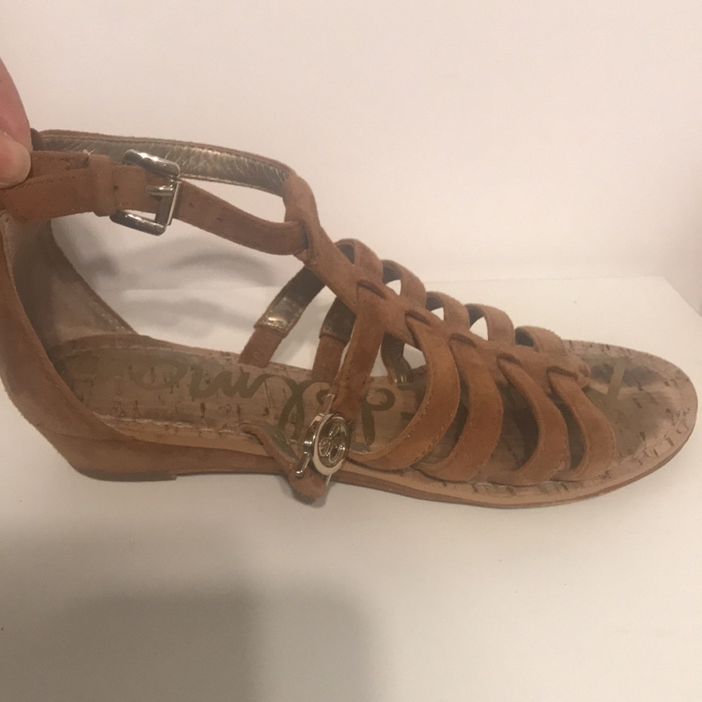 SAM Edelman sandals size 5 suede new condition. Caramel colour